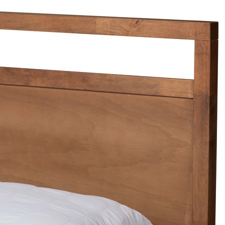 Baxton Studio Saffron ModernWalnut Brown Finished Wood Full Size 4-Drawer Platform Storage Bed 196-11504-11507-ZORO